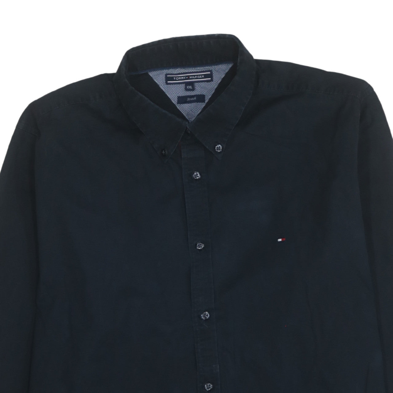 Tommy Hilfiger Men's Black 2XL Button-Down Stretch Long Sleeve Shirt