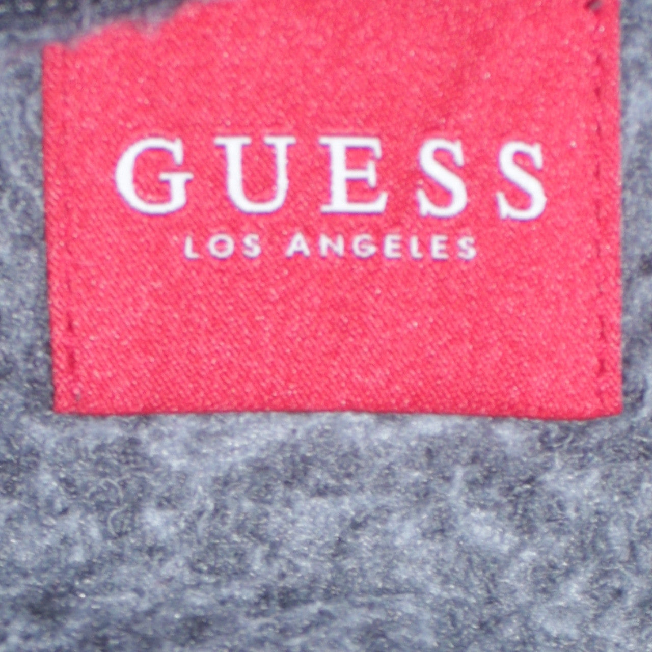 Guess Men Grey XL Pullover Sweatshirt Logo Embroidered Crew Neck