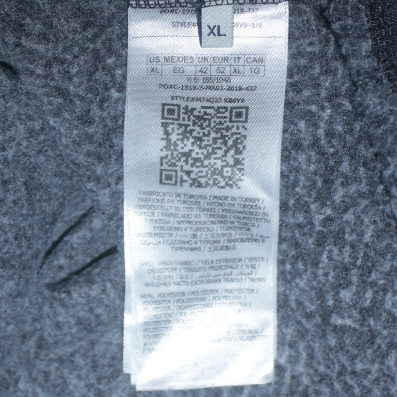 Guess Men Grey XL Pullover Sweatshirt Logo Embroidered Crew Neck