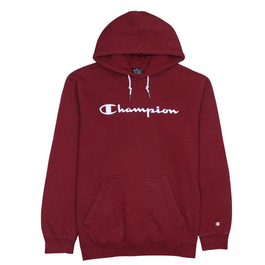 Champion Men's Red Pullover Hoodie 2XL Graphic Logo Sweatshirt