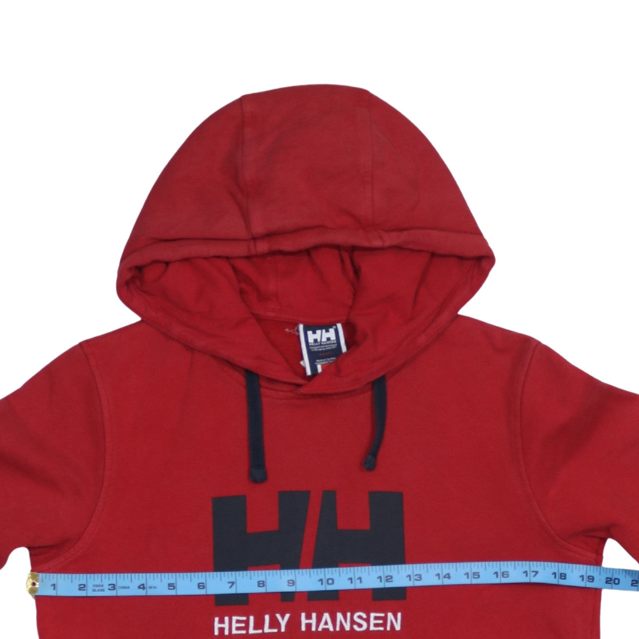 Helly Hansen Men's Red Pullover Hoodie Size S Logo Fleece
