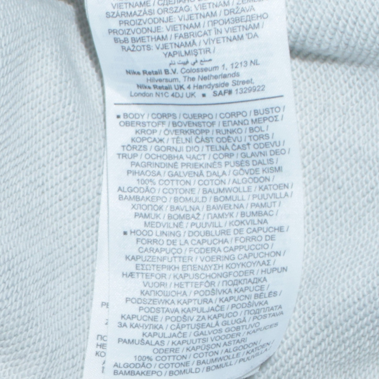 Nike Men's Grey Pullover Hoodie Small Logo Sports Sweatshirt
