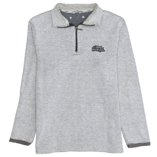Weird Fish Men's Grey 1/2 Zip Knit Sweatshirt S Regular Fit