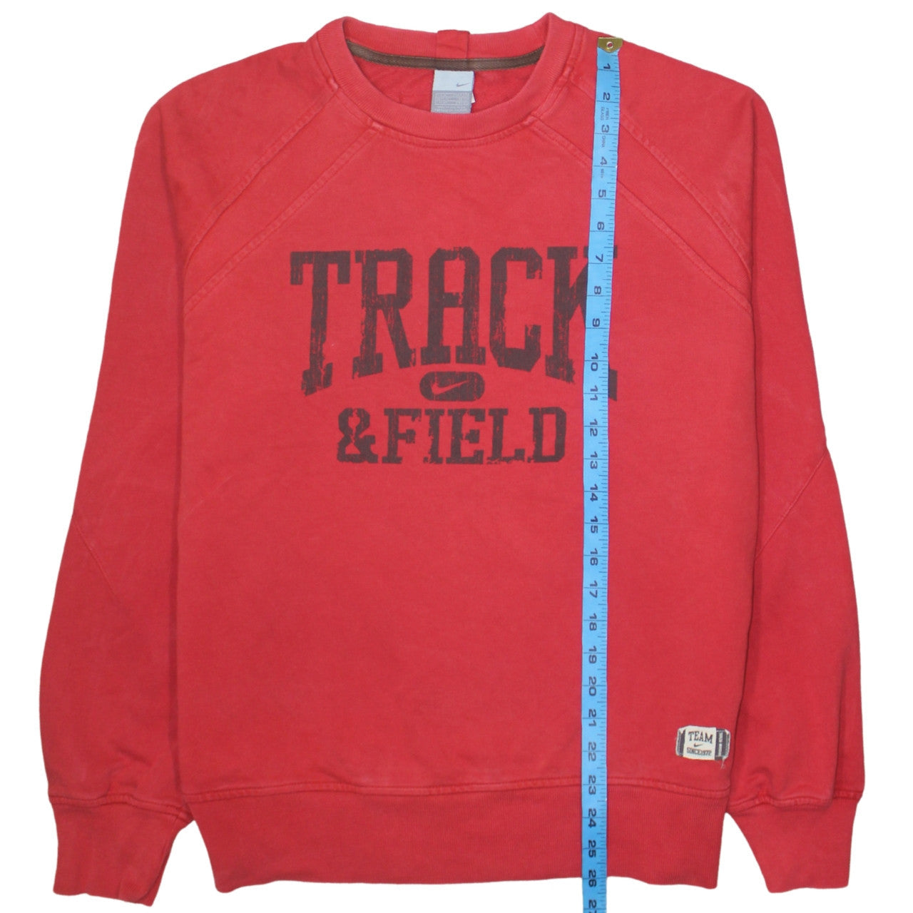 Nike Mens Red Crew Neck Track & Field Sweatshirt Size L