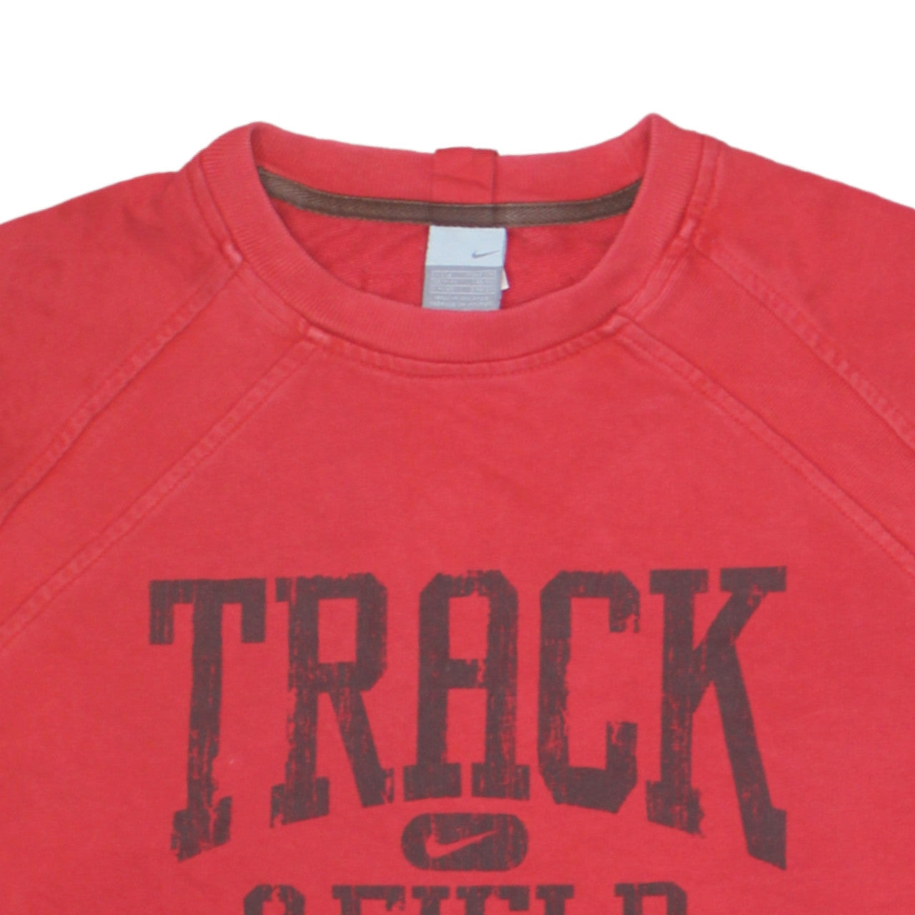 Nike Mens Red Crew Neck Track & Field Sweatshirt Size L