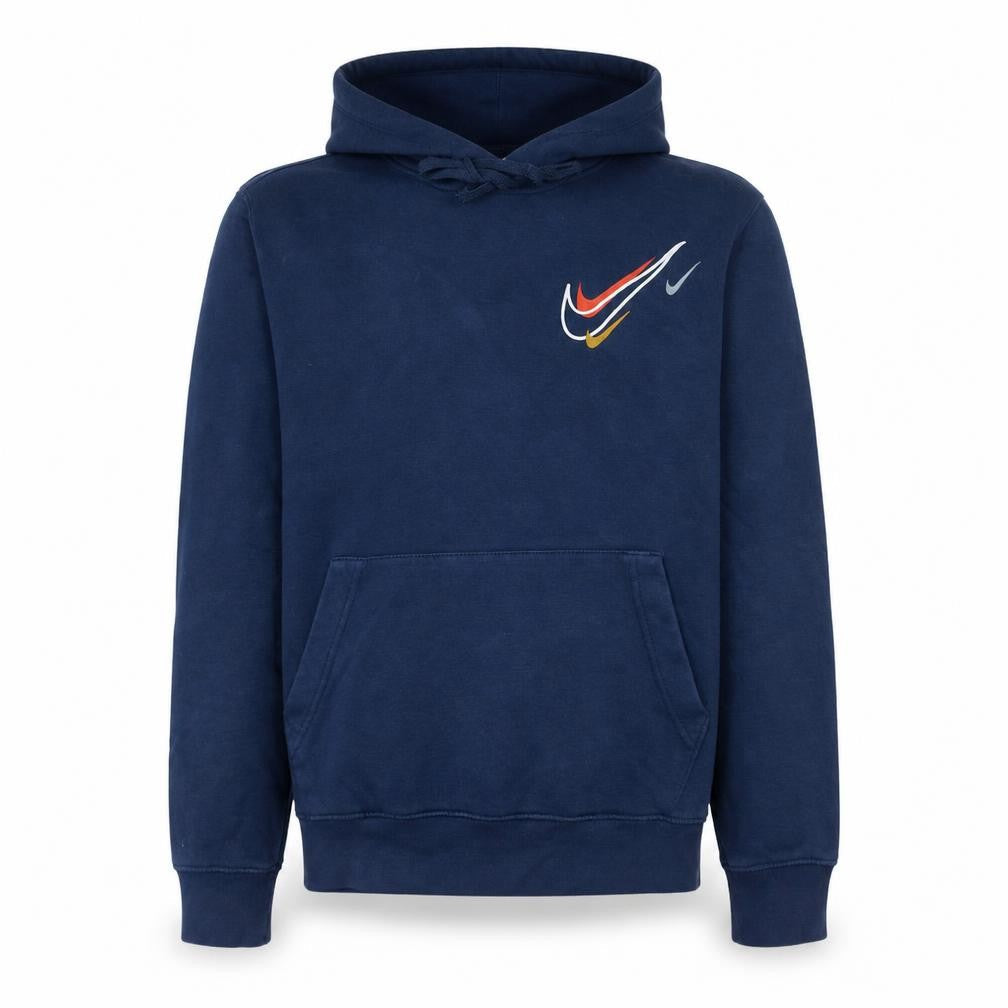 Nike Men's Blue Pullover Hoodie XS Graphic Logo Fleece