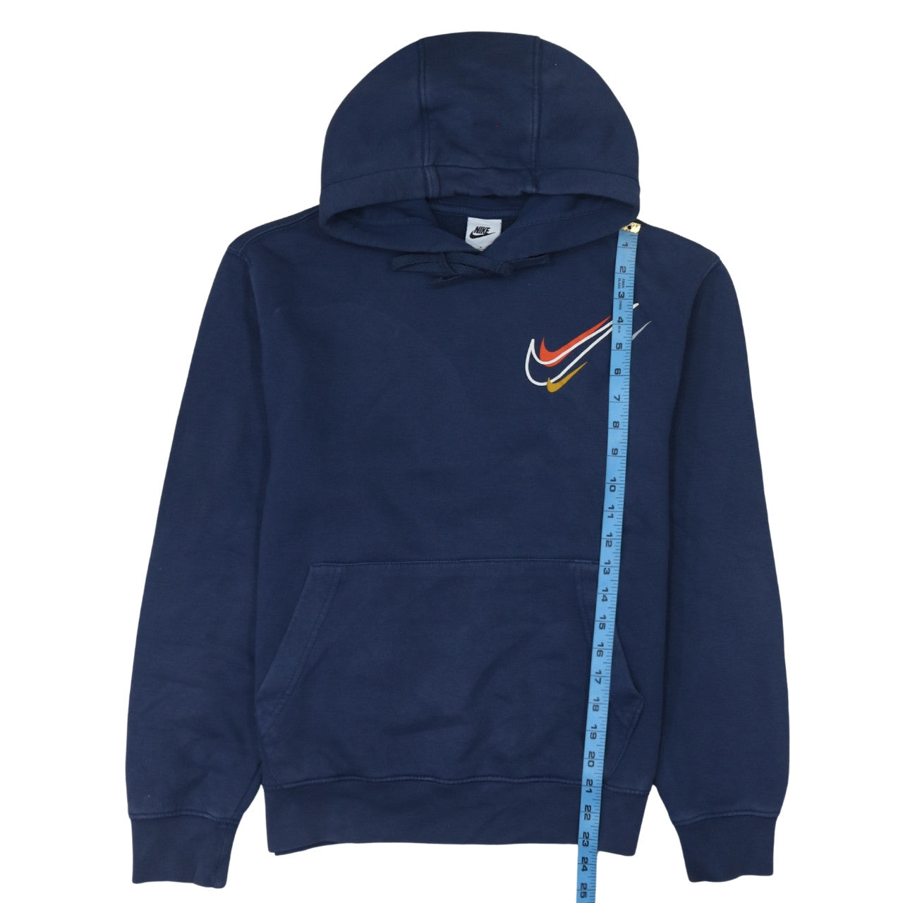 Nike Men's Blue Pullover Hoodie XS Graphic Logo Fleece