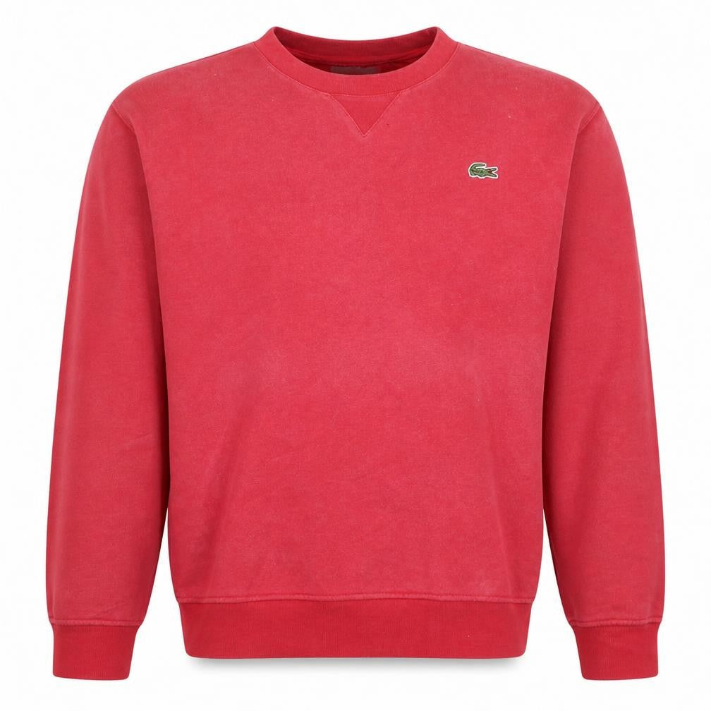 Lacoste Men's Red Regular Fit Crew Neck Sweatshirt Size M