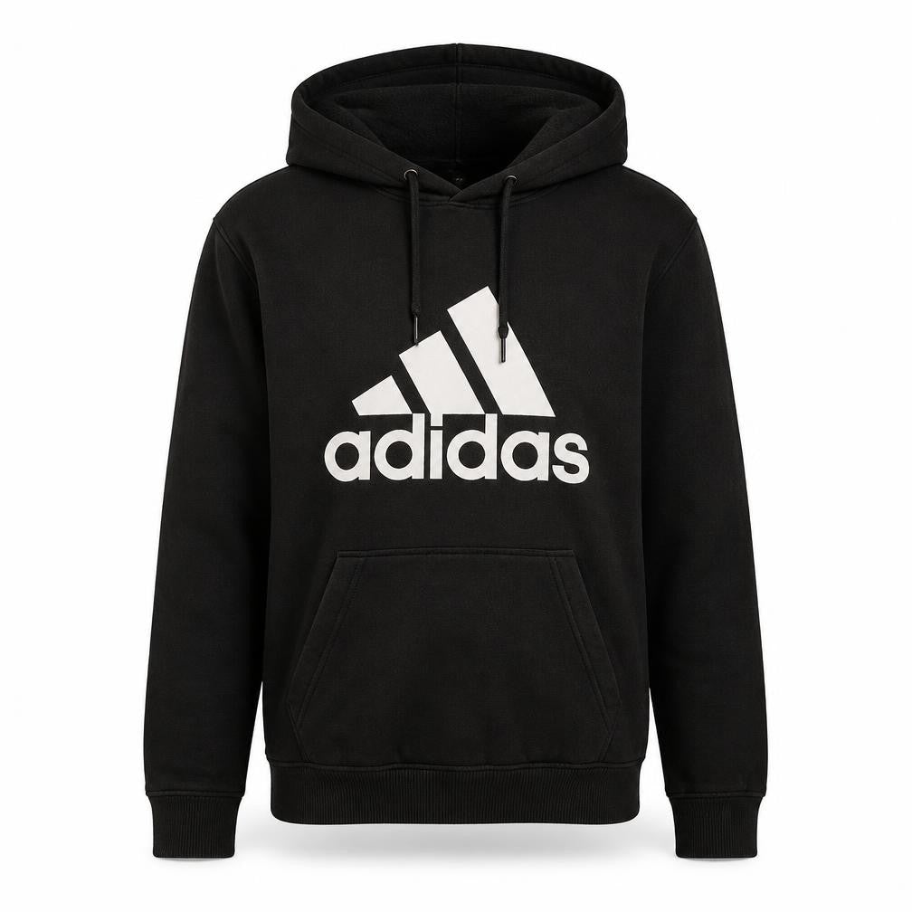 Adidas Men’s Black Pullover Hoodie Small Logo Fleece Sweatshirt