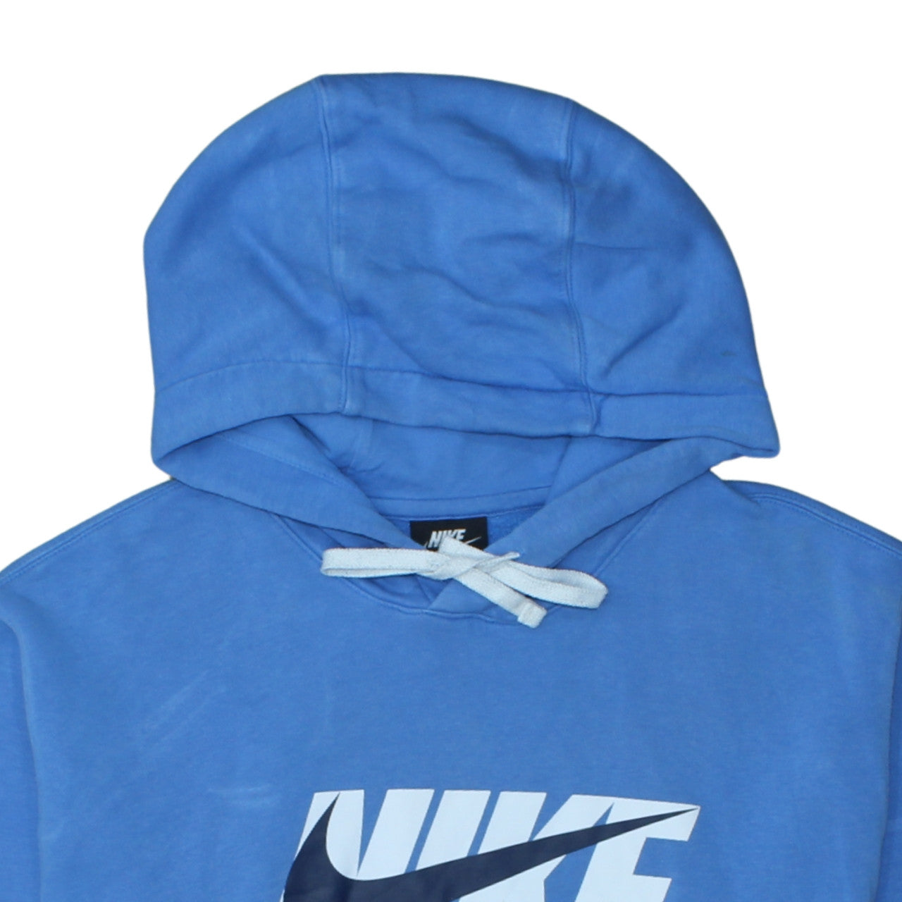 Nike Men's Blue Pullover Hoodie L Logo Fleece Hooded Sweatshirt