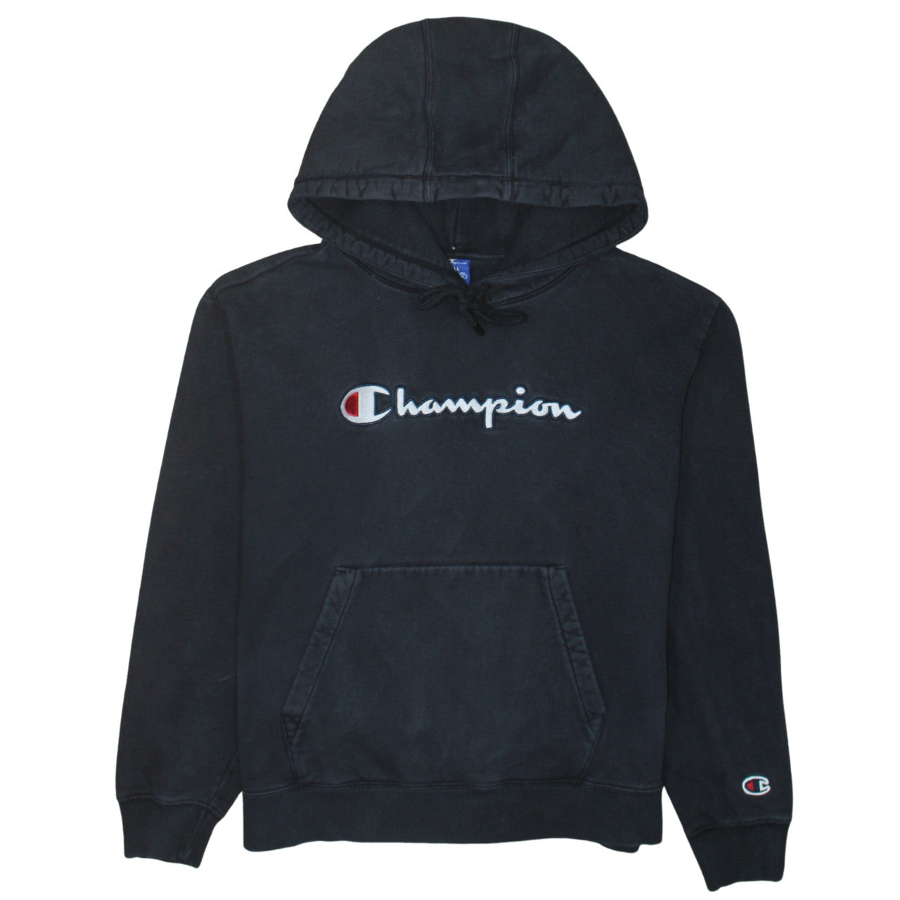 Champion Men's Black Small Pullover Embroidered Logo Hoodie