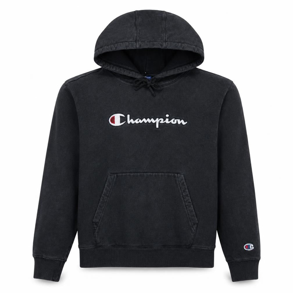 Champion Men's Black Small Pullover Embroidered Logo Hoodie