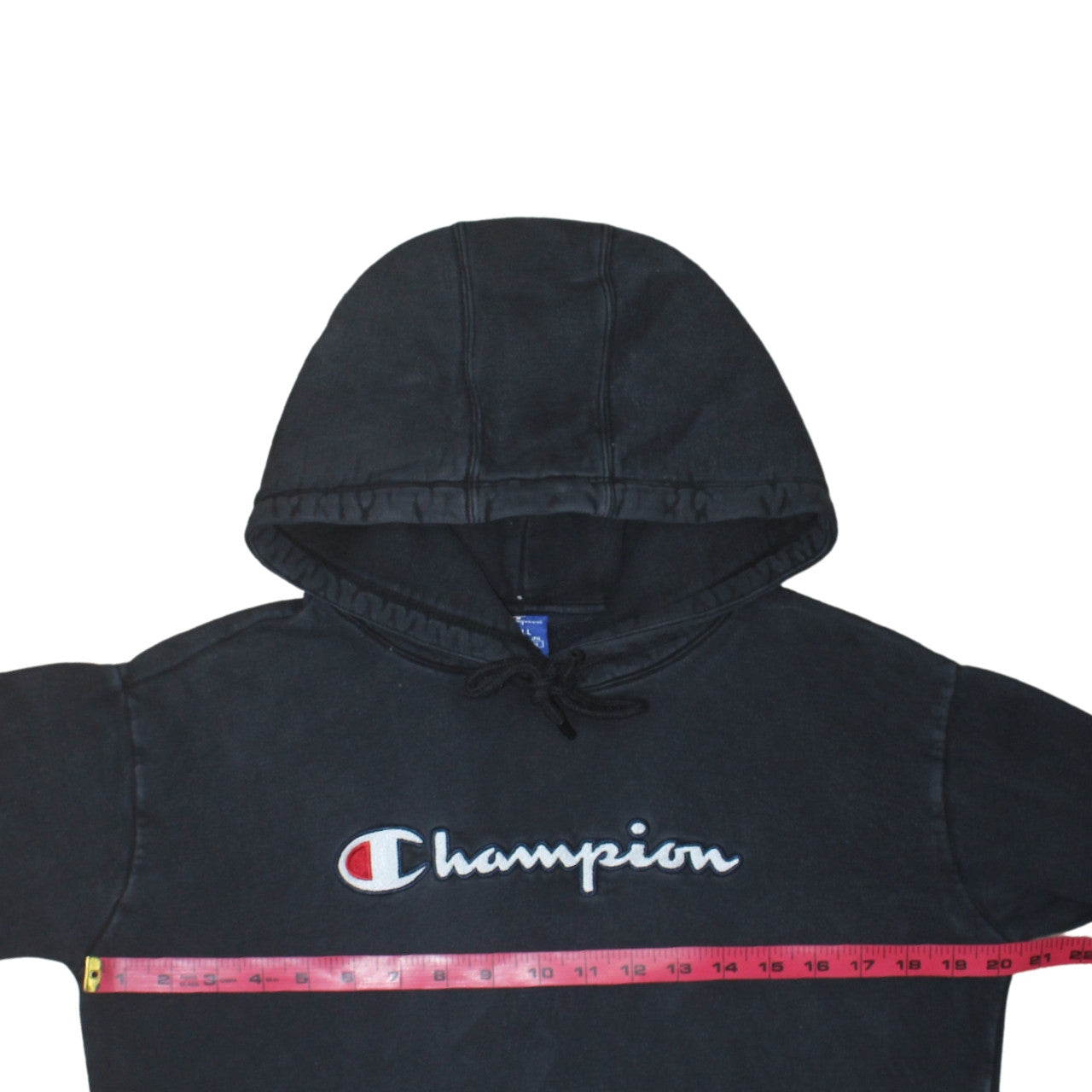 Champion Men's Black Small Pullover Embroidered Logo Hoodie