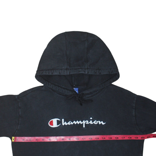 Champion Men's Black Small Pullover Embroidered Logo Hoodie