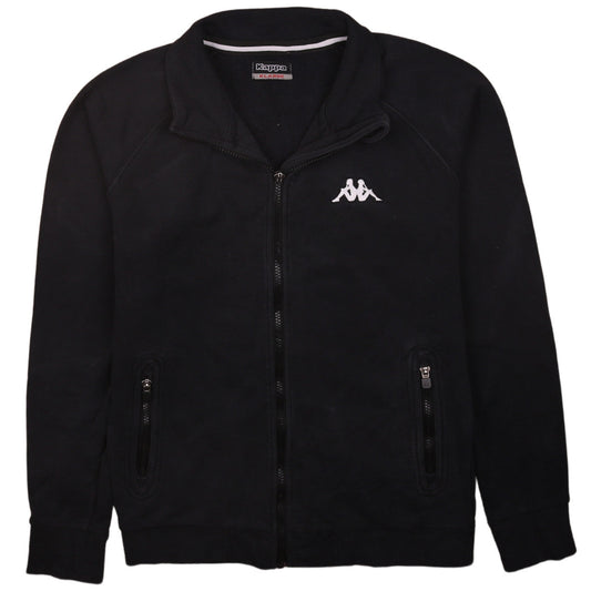 Kappa Boys Black XL Full Zip Fleece Sweatshirt with Logo