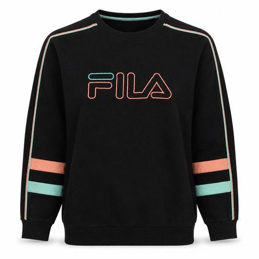 Fila Women's Black M/12 Logo Pullover Sweatshirt