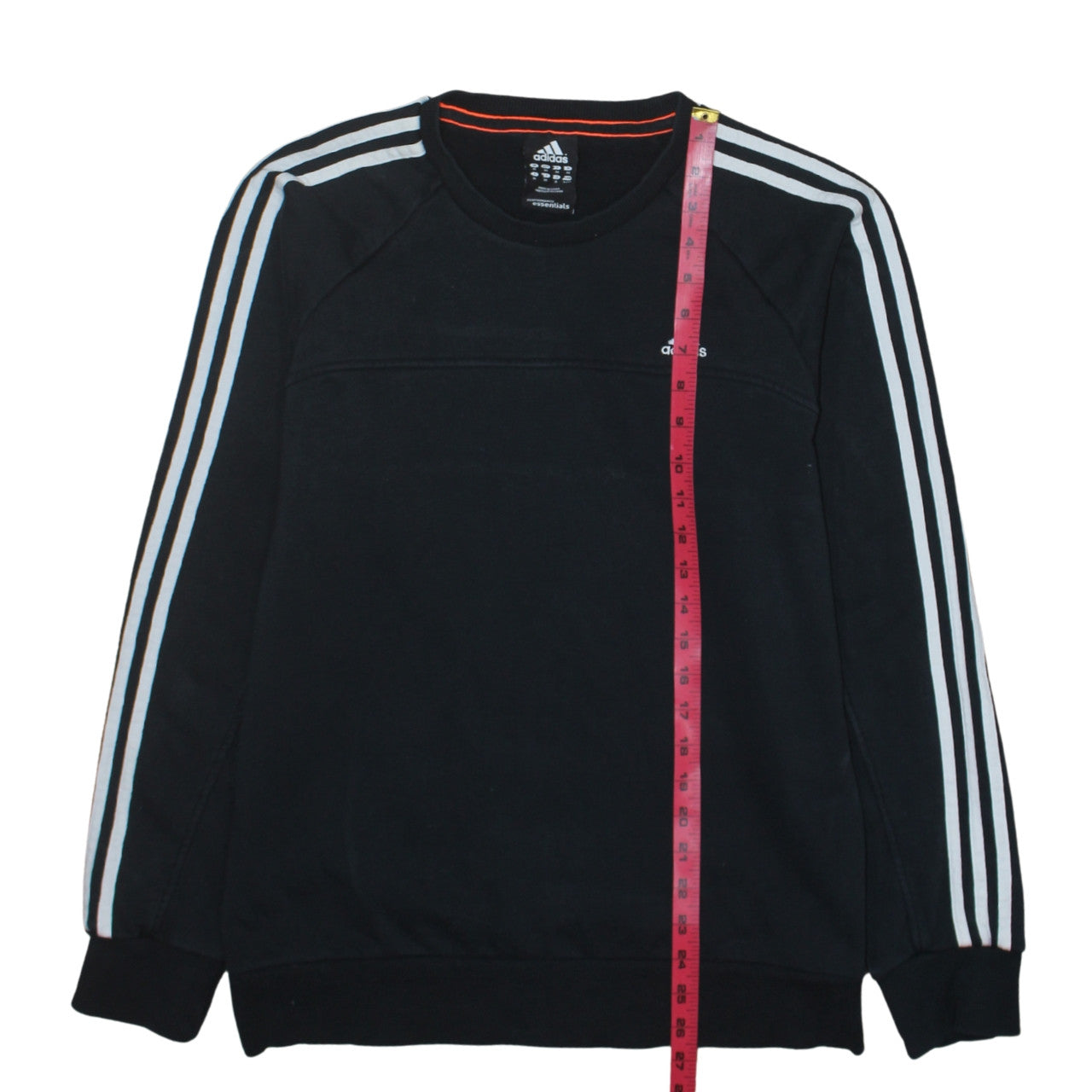 Adidas Men Black Medium Pullover Sweatshirt Crew Neck Fleece