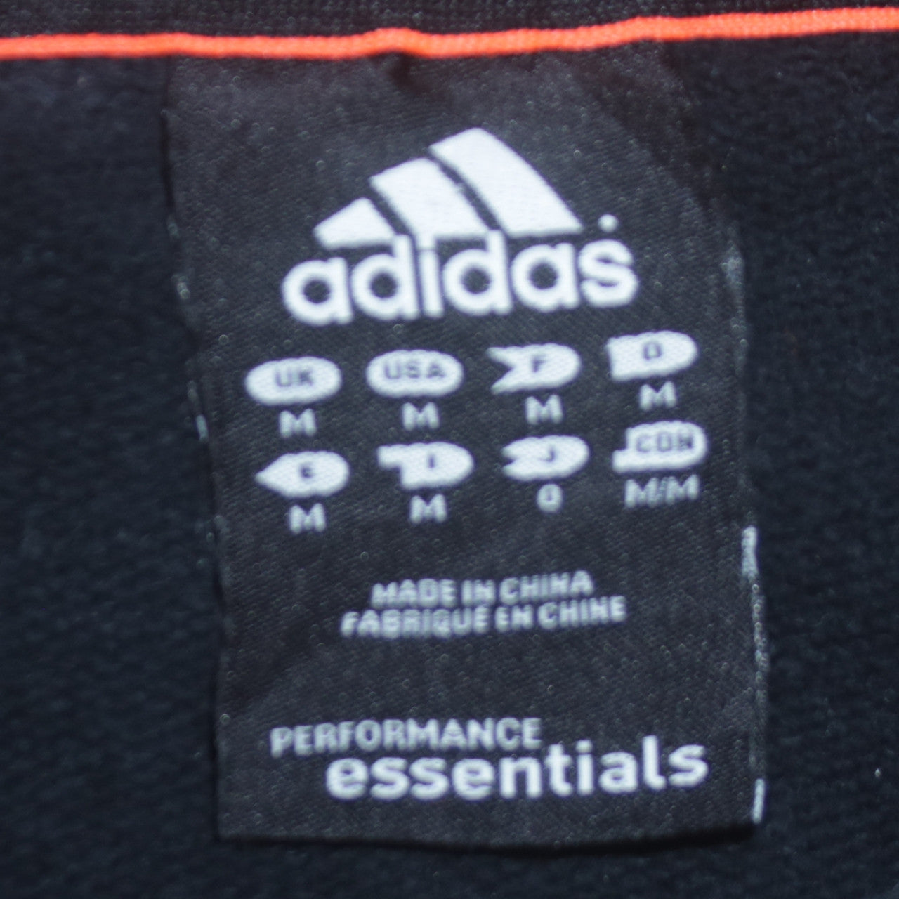 Adidas Men Black Medium Pullover Sweatshirt Crew Neck Fleece