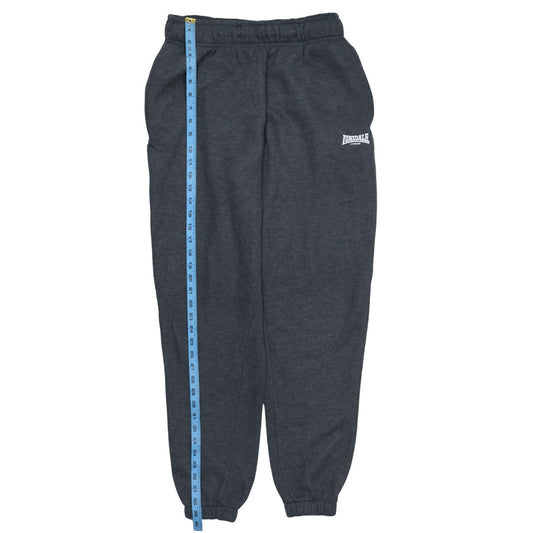 Lonsdale Men Grey Sweatpants S Regular Fit Elastic Waist Fleece