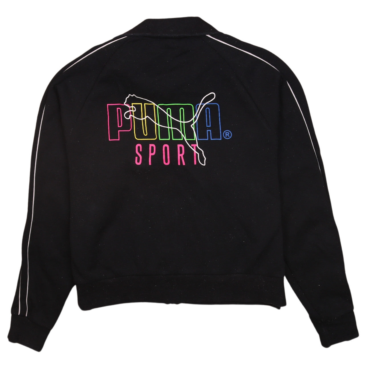 Puma Women's Black XL Full Zip Logo Sweatshirt Jacket