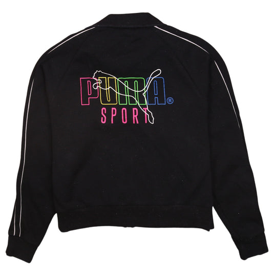 Puma Women's Black XL Full Zip Logo Sweatshirt Jacket