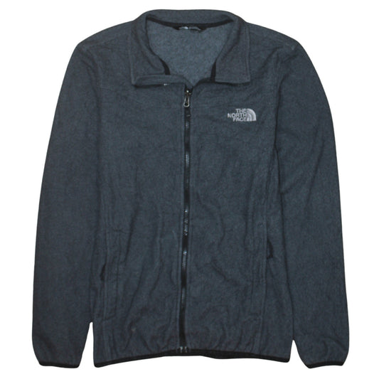 The North Face Men's Grey Full Zip Fleece Sweatshirt Small