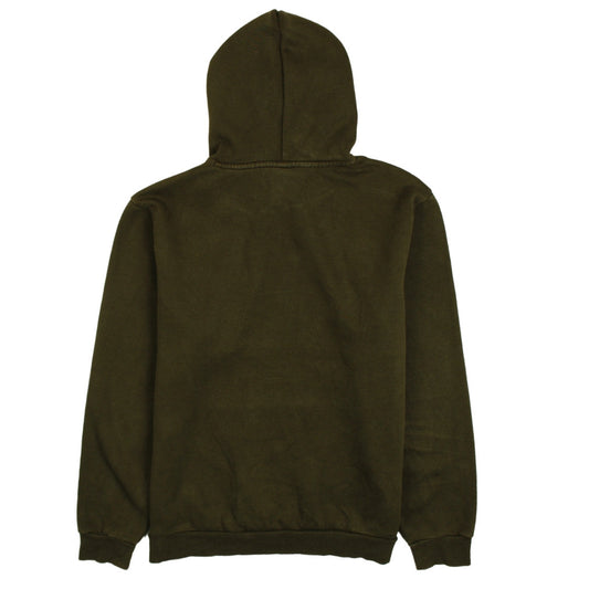 Puma Men’s Green Pullover Hoodie L Logo Fleece Kangaroo Pocket