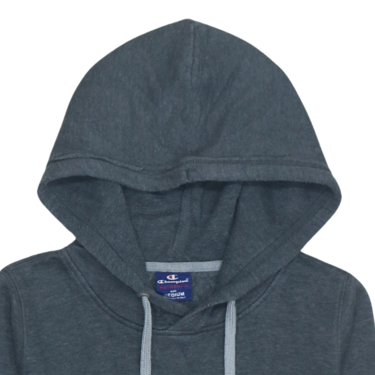 Champion Women's Grey Pullover Hoodie Medium with Logo Design