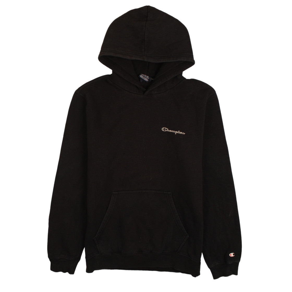 Champion Men's Black Large Hoodie Pullover Logo Sweatshirt