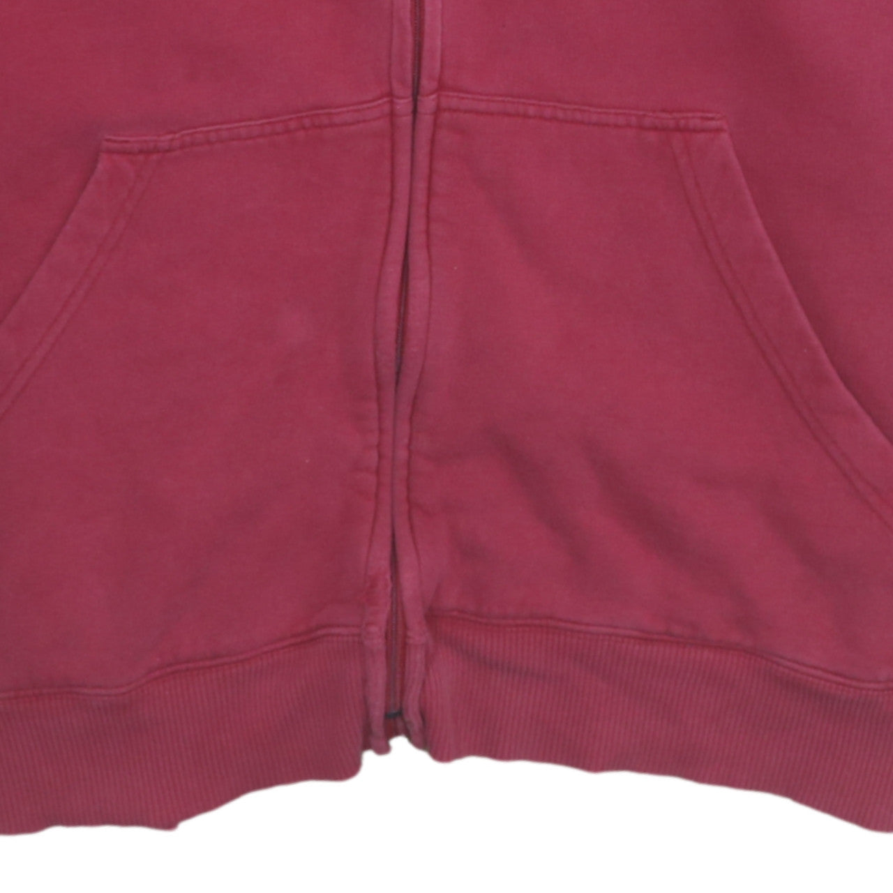 Timberland Men's Red Full Zip Hoodie Size S Regular Fit Fleece