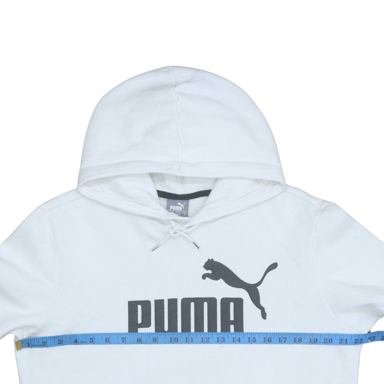 Puma Men's White Regular Fit Pullover Hoodie Size M
