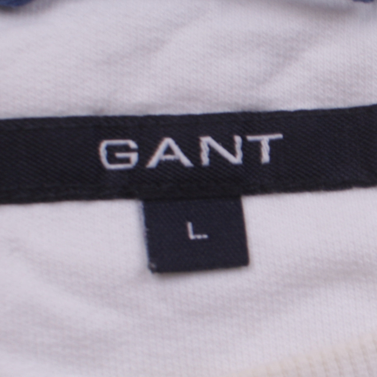 GANT Men's White Logo Crew Neck Cotton Sweatshirt Size L