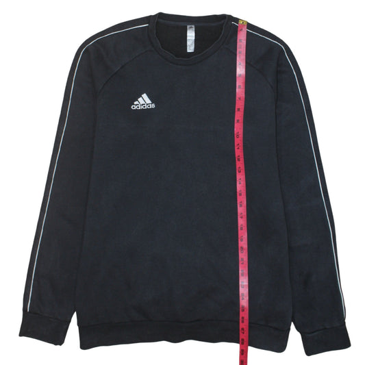 Adidas Men's Black Pullover Sweatshirt Medium Crew Neck Fleece