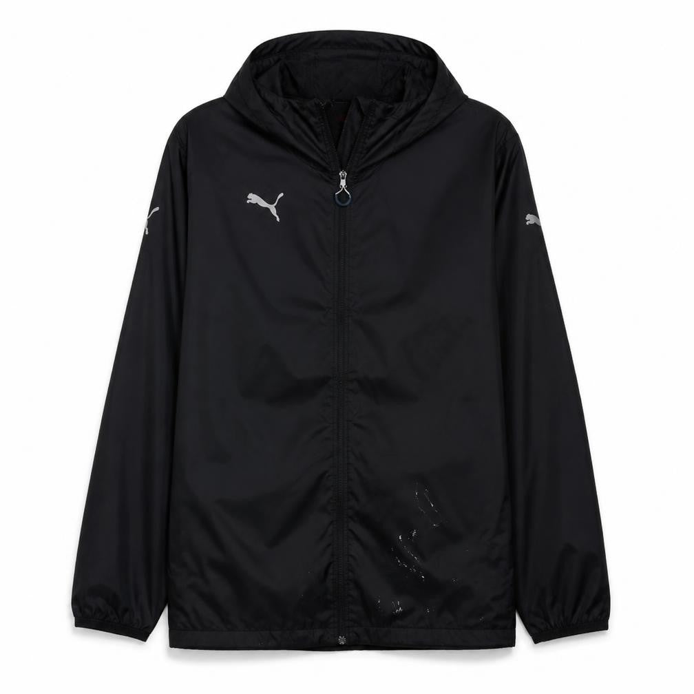 Puma Men's Black Hooded Windbreaker Jacket Size M