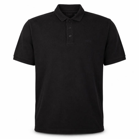 FILA Men’s Black Cotton Short Sleeve Polo Shirt Size L