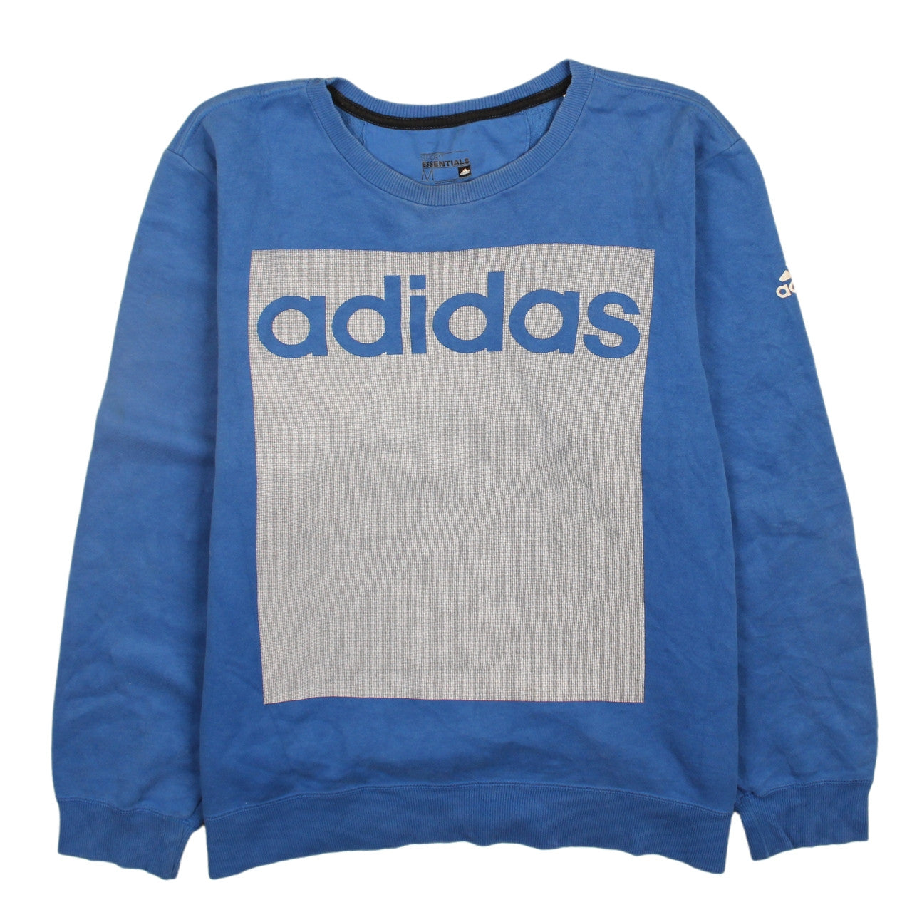 Adidas Men's Blue Crew Neck Sport Essentials Sweatshirt Medium