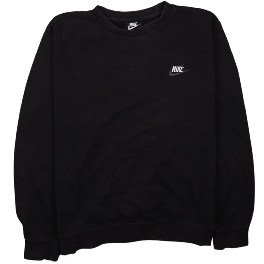 Nike Men's Black Crew Neck Fleece Sweatshirt Size M