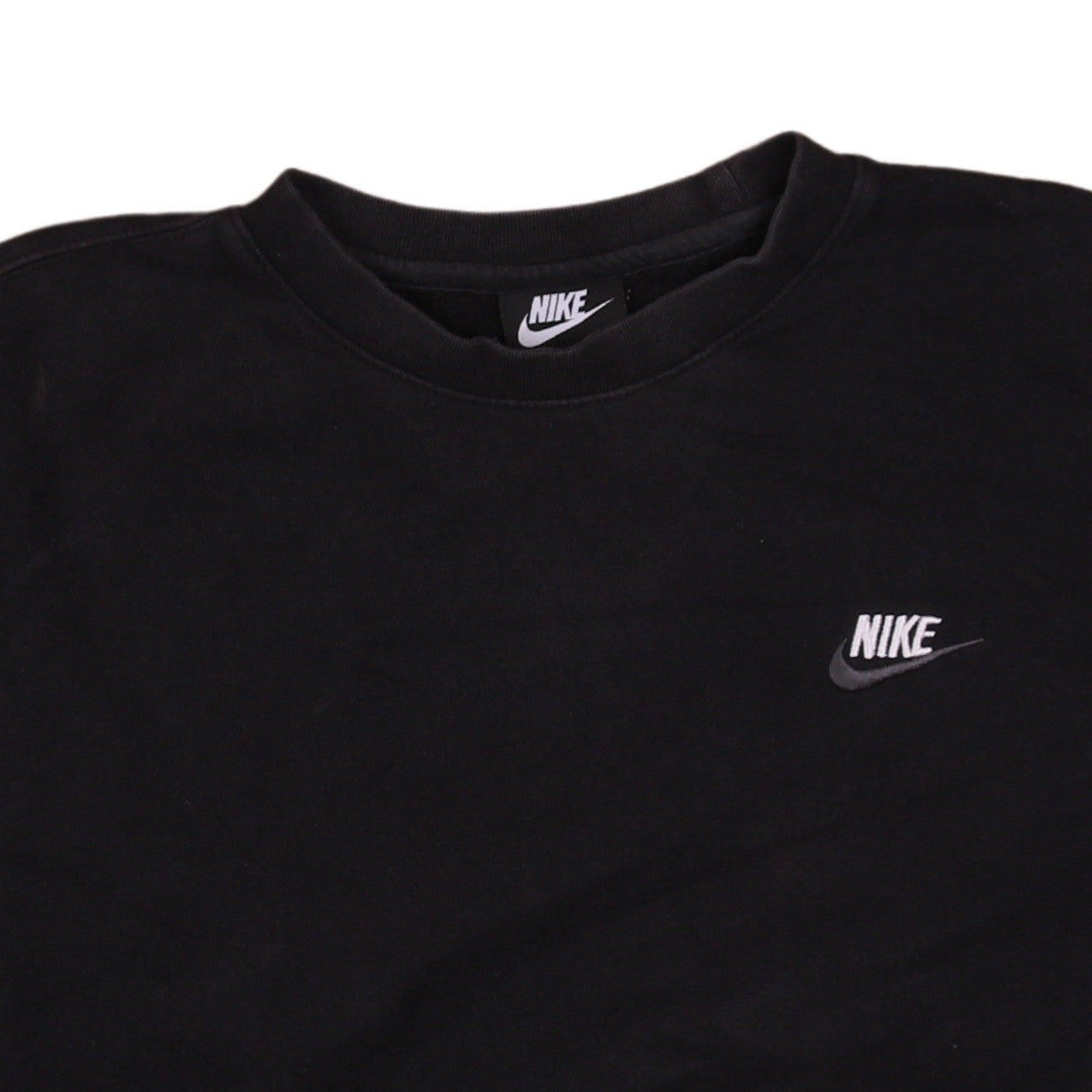 Nike Men's Black Crew Neck Fleece Sweatshirt Size M