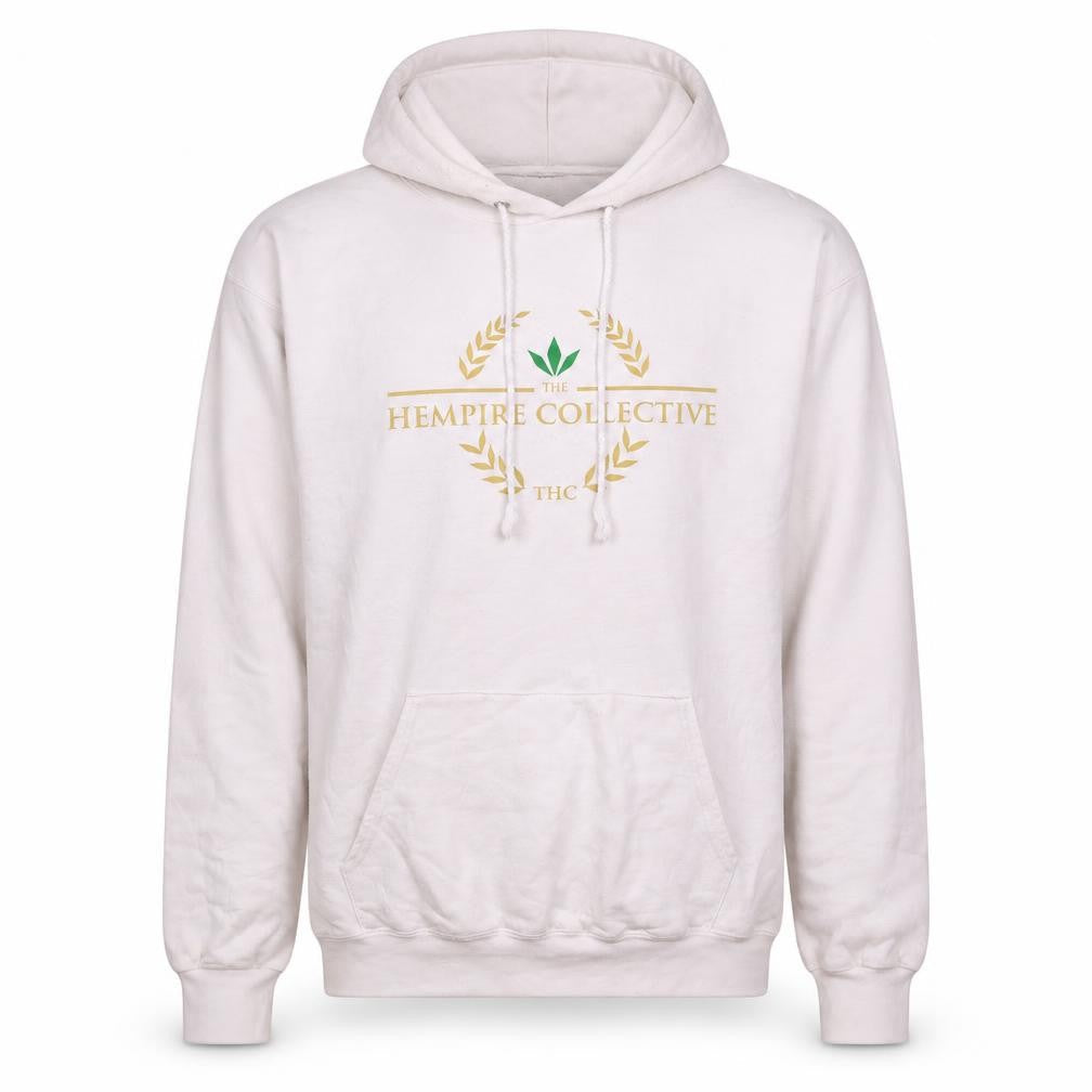 Champion Mens White Pullover Hoodie L Hempire Collective Logo