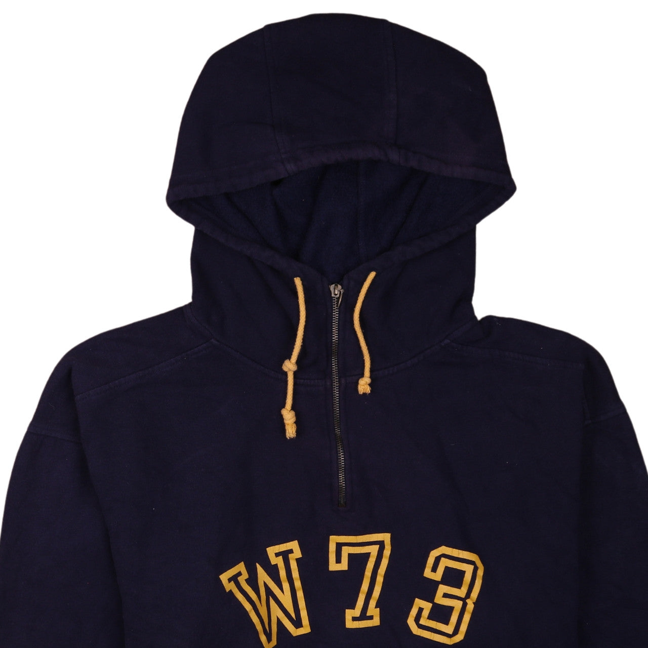 GAP Men's Blue 1/2 Zip Hoodie L W73 Vintage College Style