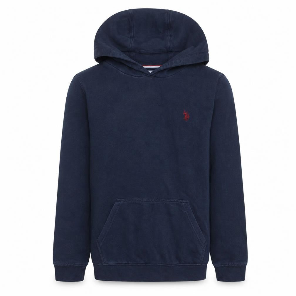U.S. Polo Assn Boys Navy Blue Pullover Hoodie 15-16 Years Cotton Blend