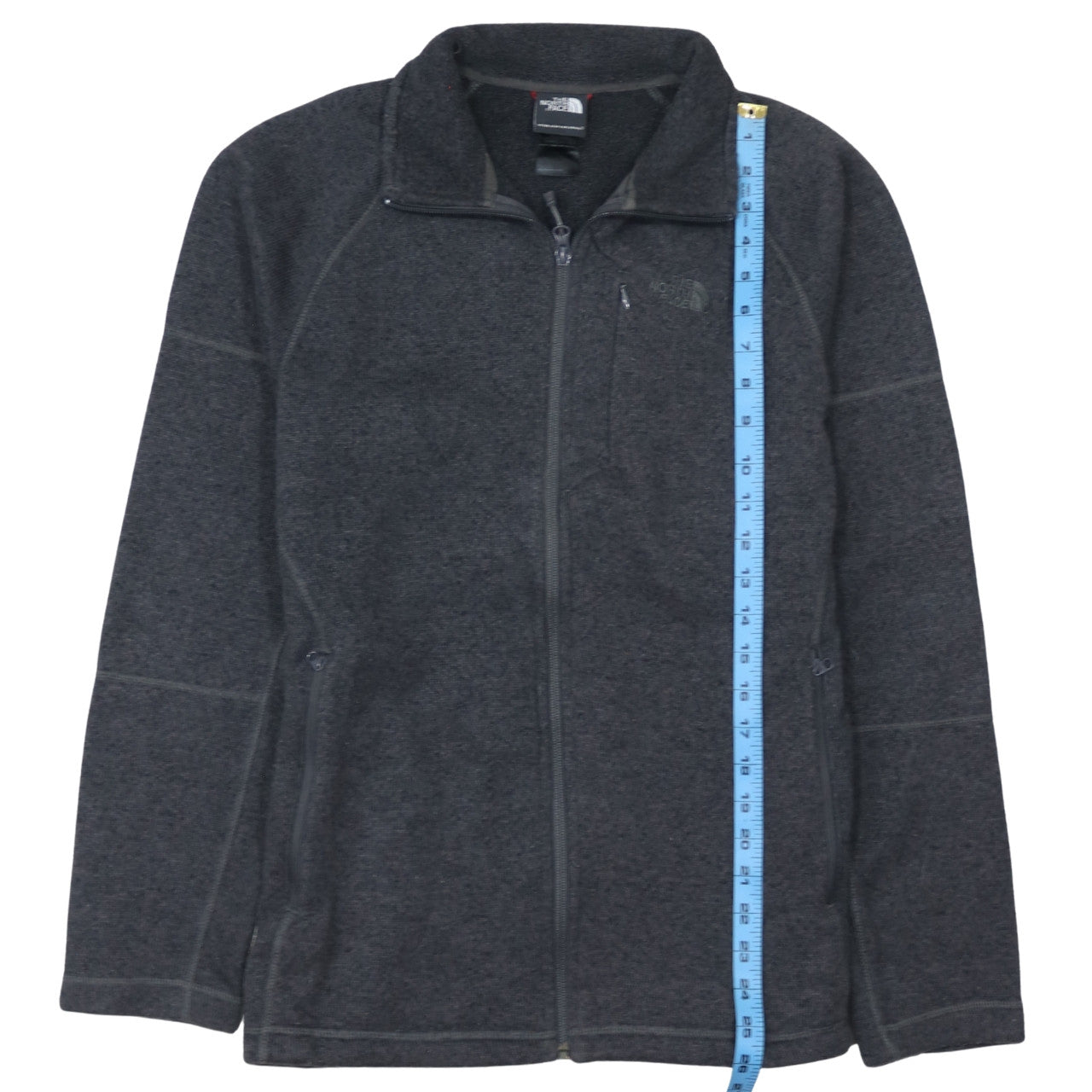 The North Face Men's Grey Fleece Full Zip Outdoor Jacket M
