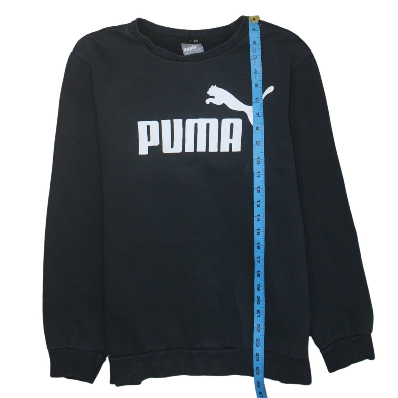 Puma Men's Black M Pullover Sweatshirt Crew Neck Logo Sportswear