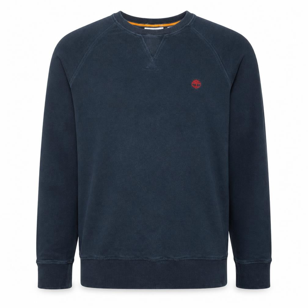 Timberland Men's Blue Crew Neck Regular Fit Cotton Sweatshirt S