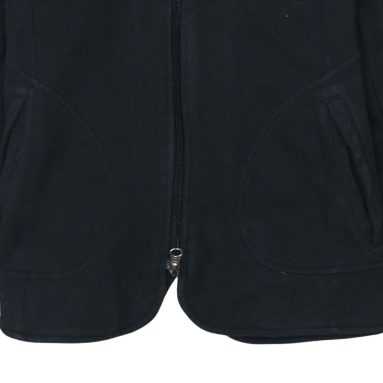 Nike Women Black Full Zip Hoodie Sweatshirt Size 12 M Logo Zip Pockets