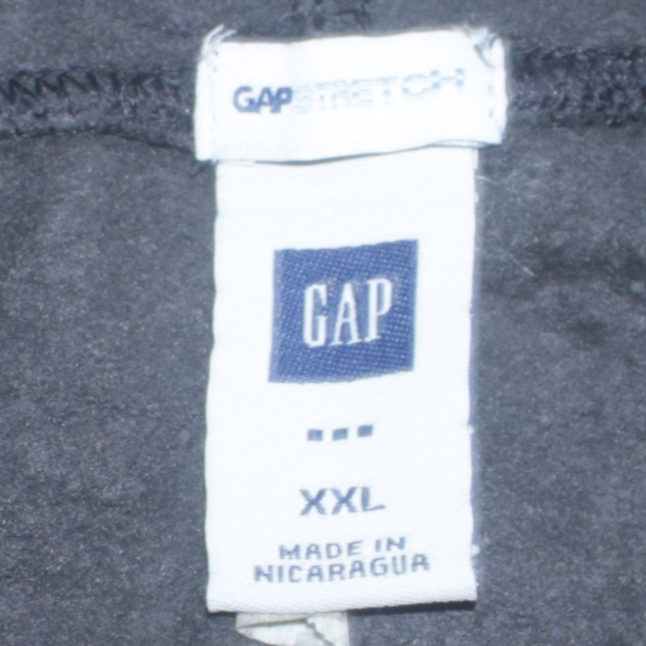 GAP Mens Black 2XL Pullover Hoodie Embroidered Logo Fleece