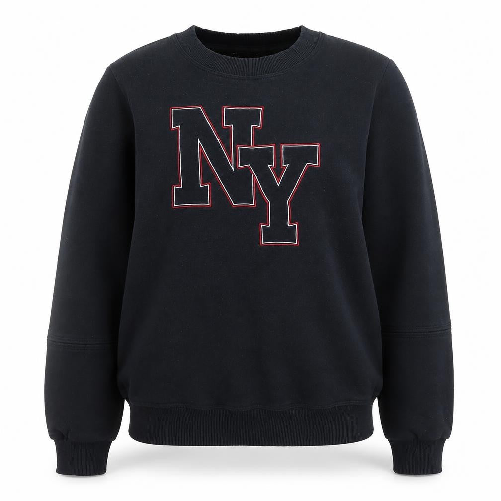 Marks and Spencer Womens Black NY Sweatshirt Size 8 Cotton Blend