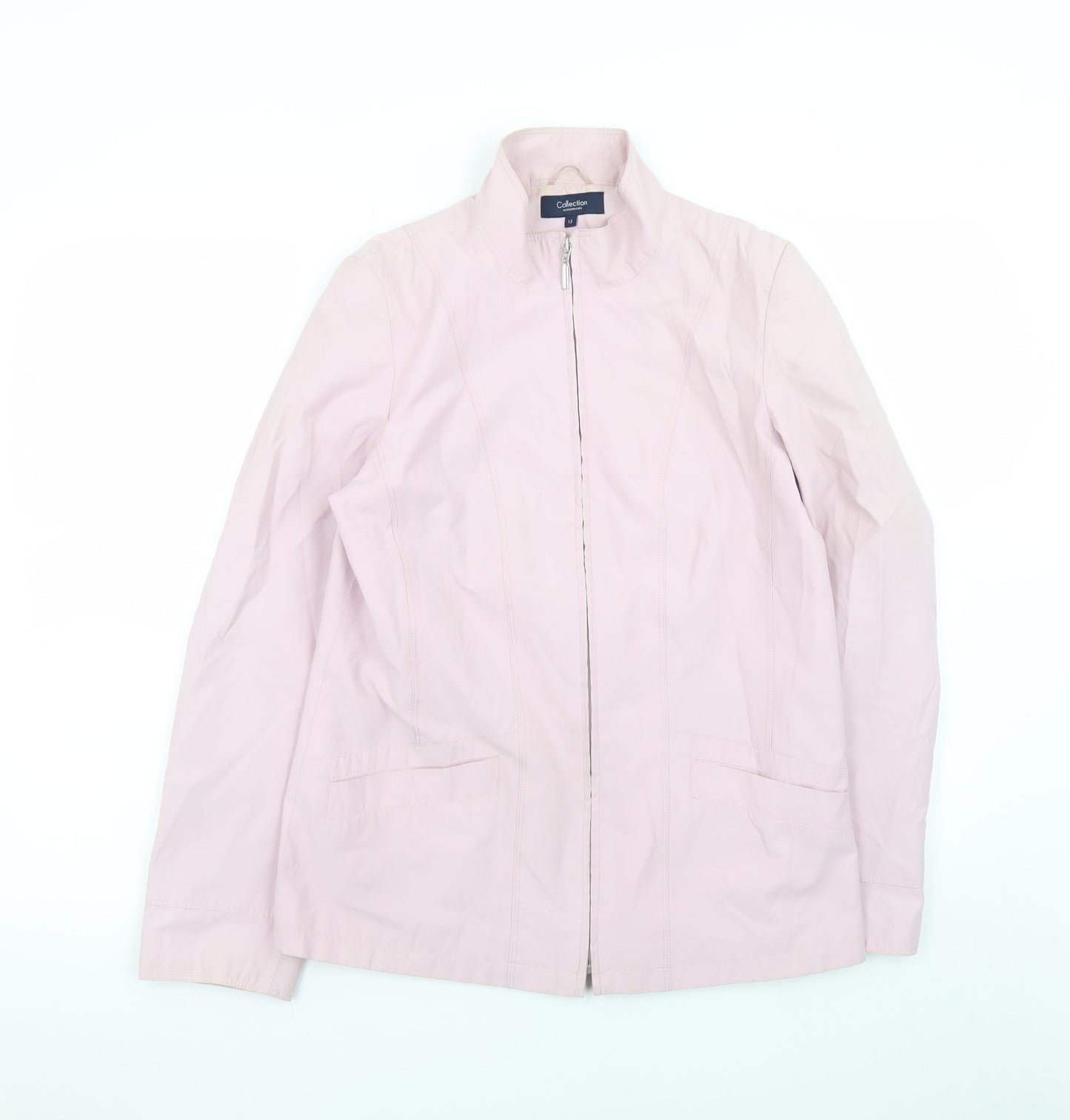 Debenhams Women Pink Size 12 Cotton Blend Zip Jacket