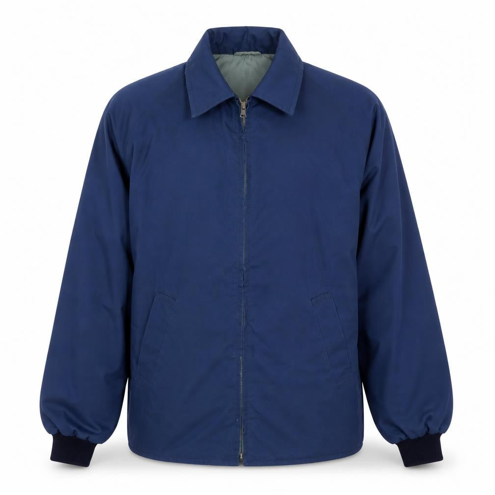 A.D. Mens Blue Polyester Cotton Golf Jacket L Regular Fit