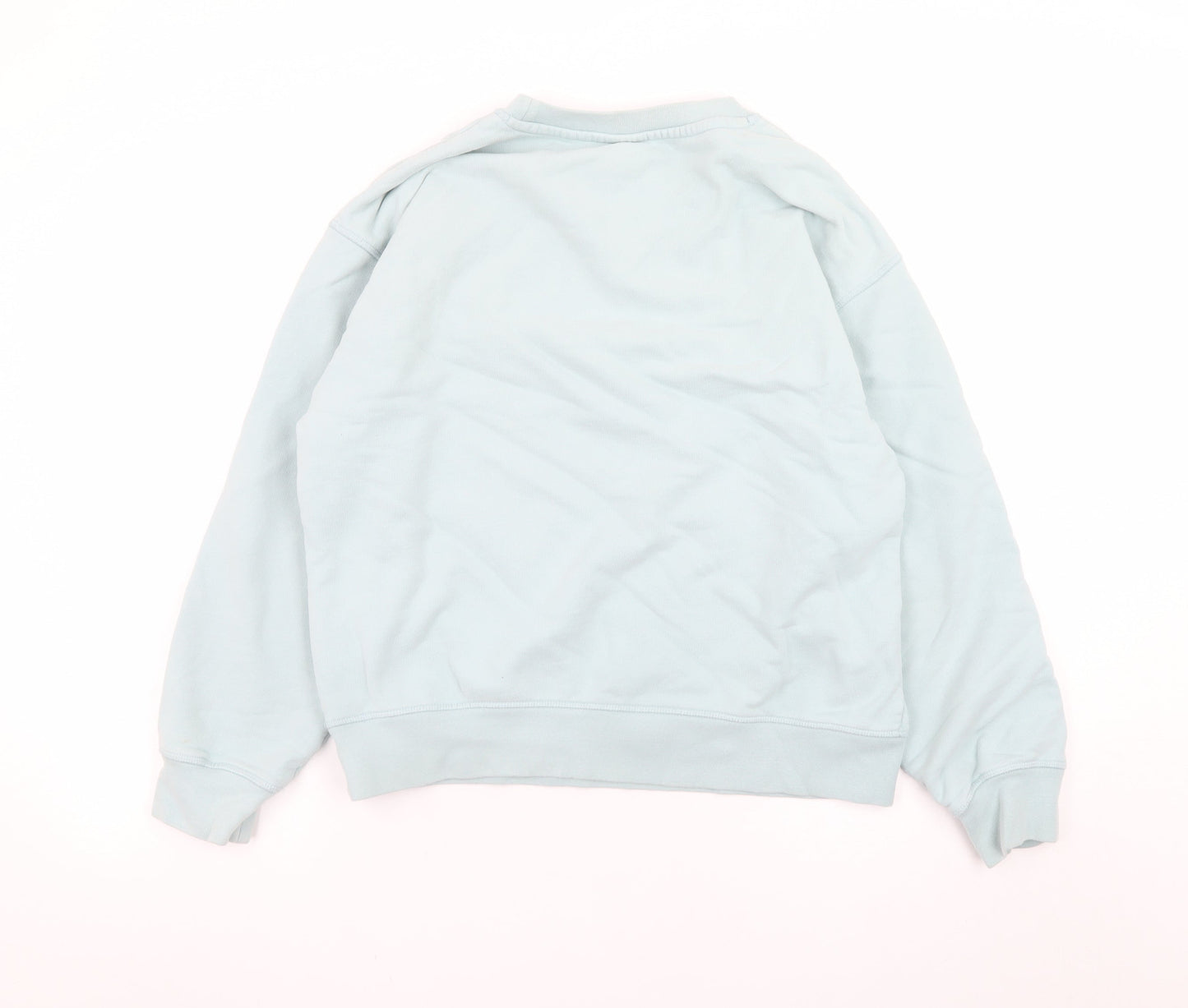 Levi's Women Blue Floral Logo Crew Neck Sweatshirt Size M